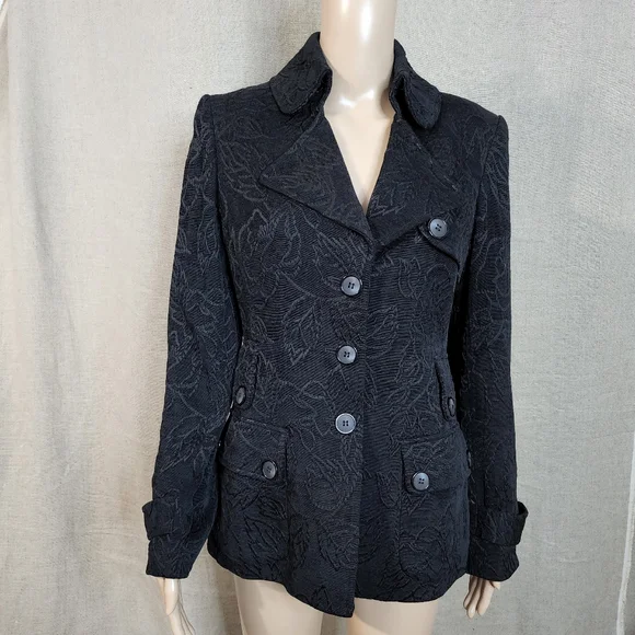 Nine West blazer size 6 color Black Long sleeves - Picture 1 of 15
